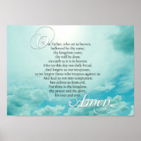 Lords Gebet Christliches spirituelles Poster