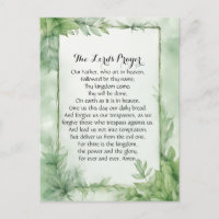 Lord's Gebet Watercolor Botanisches Poster Print
