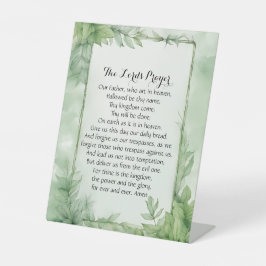 Lord's Gebet Watercolor Botanisches Poster Print Sockelschild