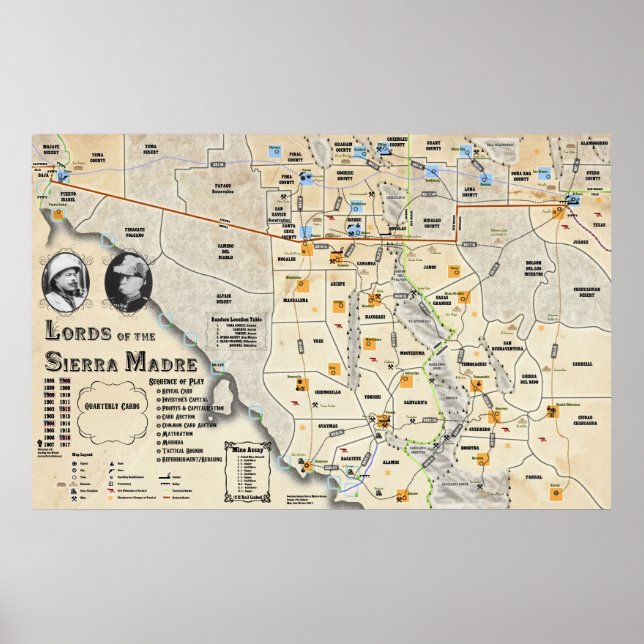 Lords of the Sierra Madre Map Poster (Vorne)