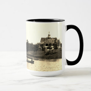 Lords Park Elgin Illinois Lagoon-Pavillon 1890er J Tasse