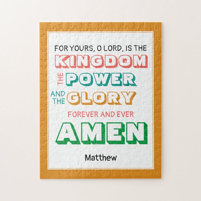 LORDS PRAYER Christlich Puzzle (Vertikal)