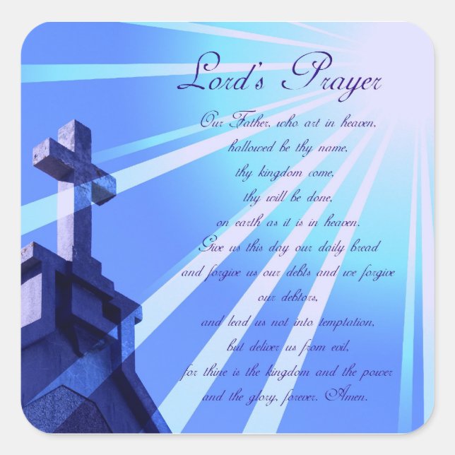 Lord's Prayer Design Stickers (Vorderseite)