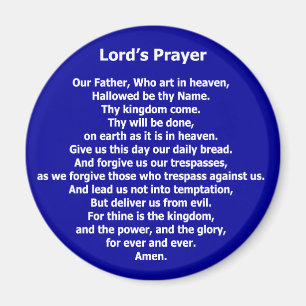 Lord's Prayer Magnet - Blau