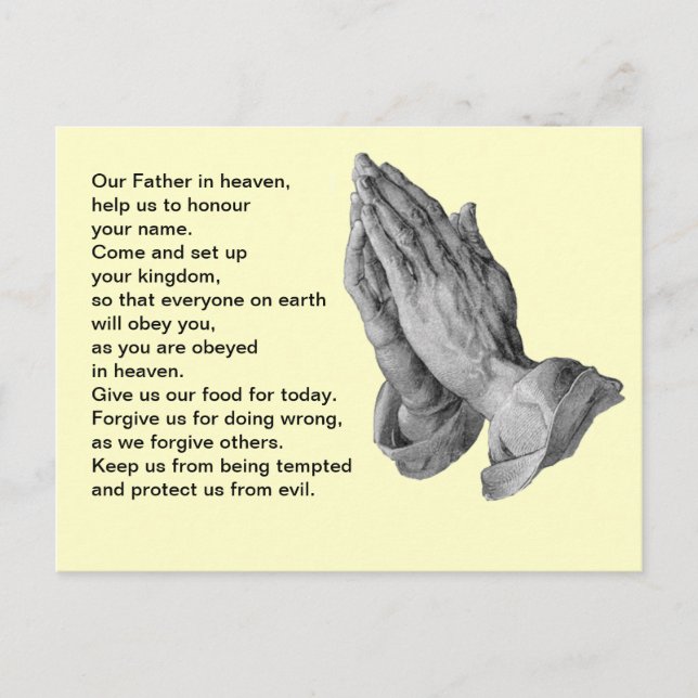 Lord's Prayer Postkarte (Vorderseite)