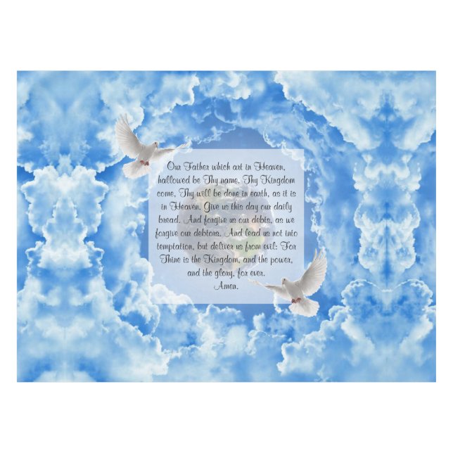 Lord's Prayer Tischdecke (Vorderseite (Horizontal))