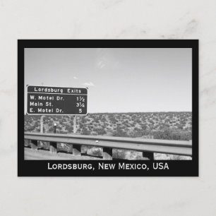 Lordsburg New Mexico Schwarz-Weiß-Fotografie Postkarte