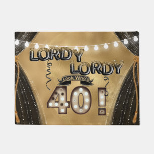 Lordy Lordy Look, der 40 Geburtstagsballons ist Fußmatte