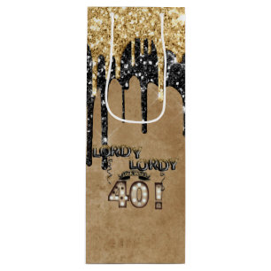 Lordy Lordy Look, der 40 Geburtstagsballons ist Geschenktüte Für Weinflaschen