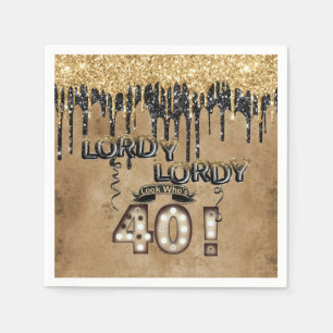 Lordy Lordy Look, der 40 Geburtstagsballons ist Serviette