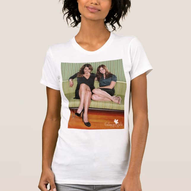 Lorelai & Rory Auf Couchportrait sitzen T-Shirt (Vorderseite)