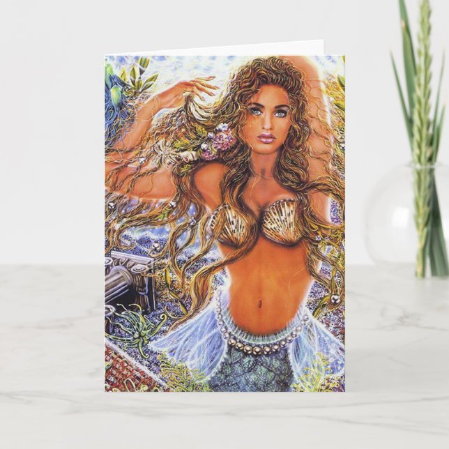 Lorelei von Lisa Iris Greeting Card Karte (Vorderseite)
