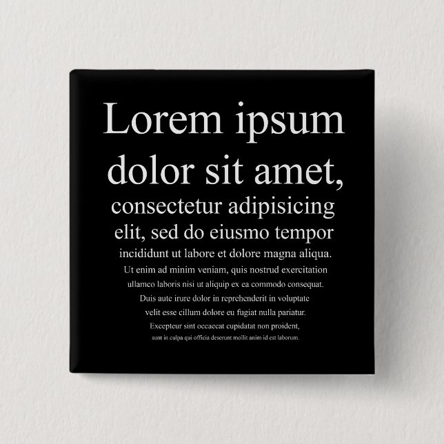 Lorem Ipsum Button (Vorderseite)