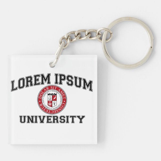 Lorem Ipsum HochschulUni-Schüler-blinder Latein Schlüsselanhänger (Rückseite)