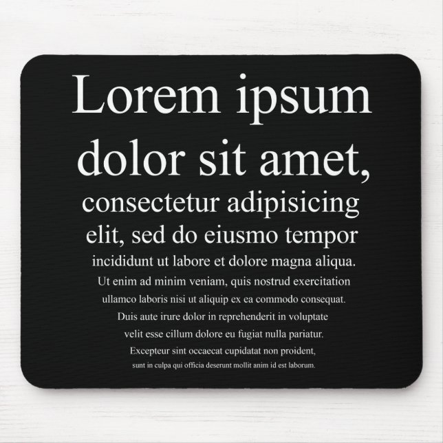 Lorem Ipsum Mousepad (Vorne)