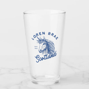 Loren Brae Scotland Unicorn Pint Glass Glas