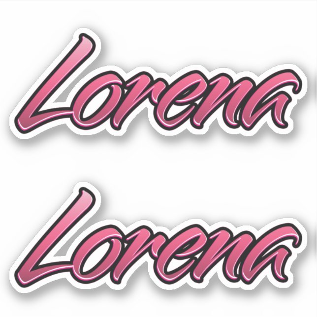 Lorena faded pink Aufkleber Sticker Stickerset (Vorderseite)