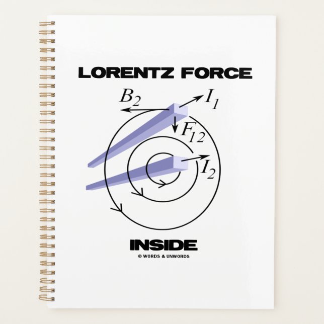 Lorentz Force Inside Electromagnetismus Spaß Planer (Vorderseite)