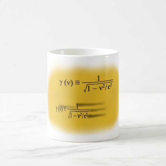 Lorentz Kontraktion Kaffeetasse (Mittel)