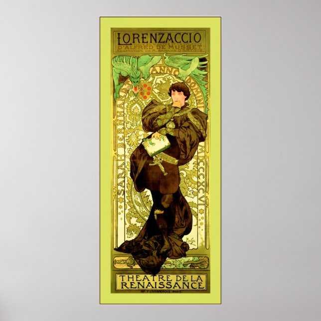 Lorenzaccio ~ Alphonse Mucha Poster (Vorne)