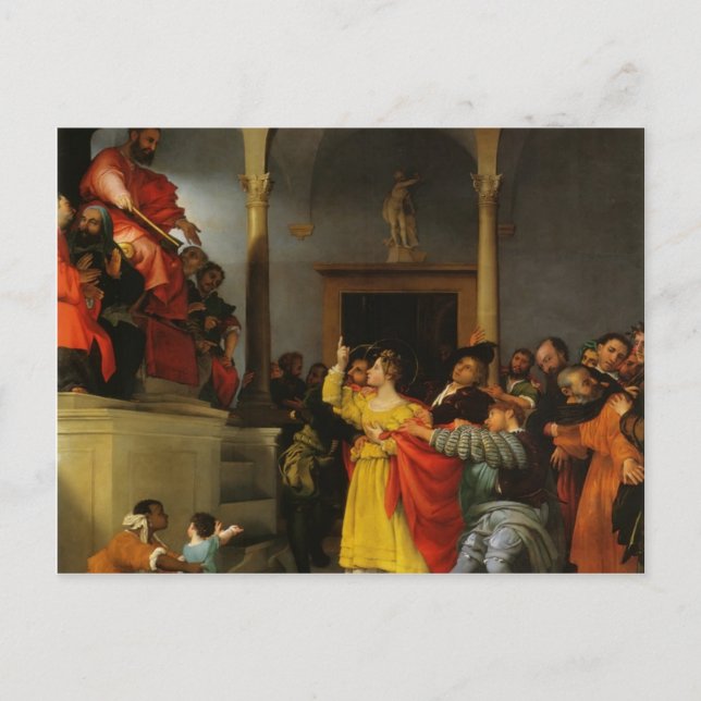 Lorenzo Lotto - St. Lucia vor den Richtern Postkarte (Vorderseite)