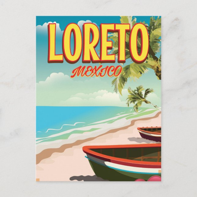 Loreto Mexico Reiseplakat Postkarte (Vorderseite)