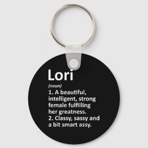 Lori Definition Personalisierter Name Lustiges Wei Schlüsselanhänger
