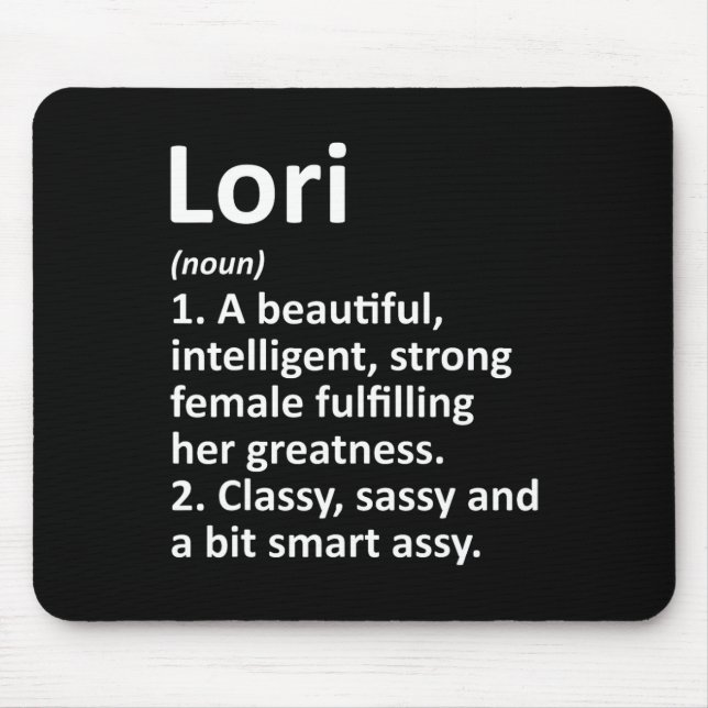 Lori Definition Personalized Name Funny Christmas  Mousepad (Vorne)