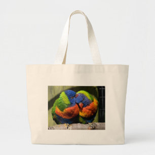 Lorikeets in der Liebe Jumbo Stoffbeutel