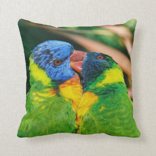Lorikeets in der Liebe Kissen