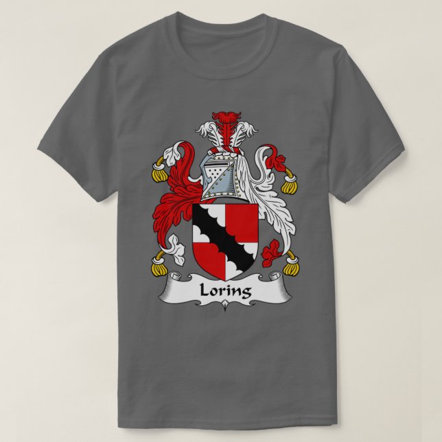 Loring Coat of Arms Familienwappen T-Shirt (Design vorne)