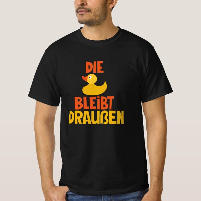 Loriot - Die Ente bleibt draussen - T-Shirt  (Vorderseite)