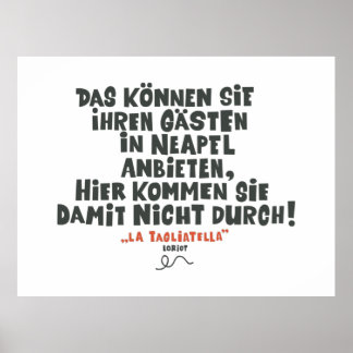 Loriot - Die Nudel - Neapel Spaghetti Poster