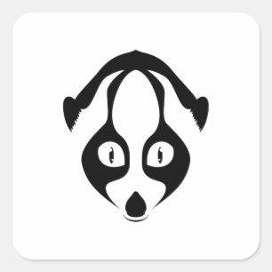 Loris Face Quadratischer Aufkleber