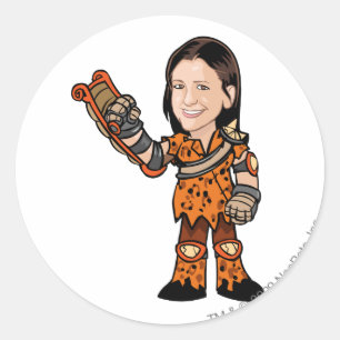 LornaDesparow Tyrannia Staff Player Runder Aufkleber