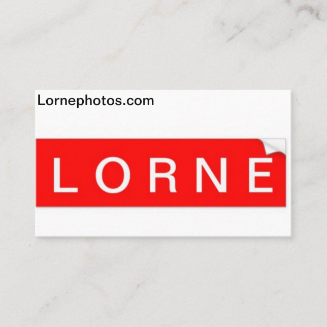 Lorne-Visitenkarte Visitenkarte (Vorderseite)