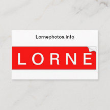 Lorne-Visitenkarte