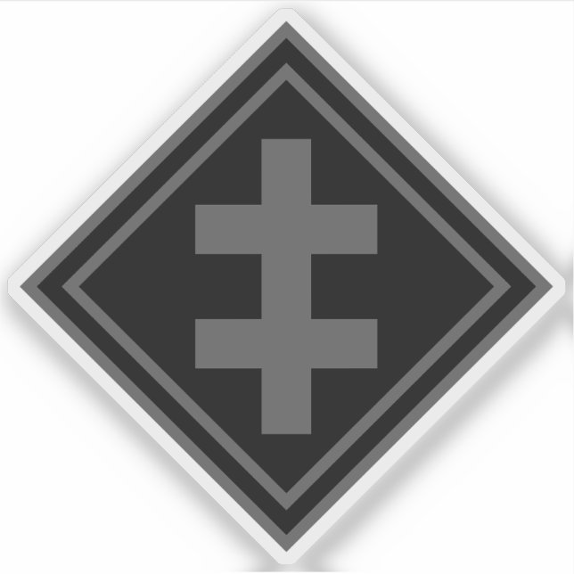 Lorraine-Kreuz - v2 (grau) Aufkleber (Vorderseite)