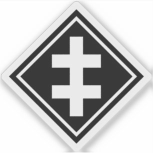 Lorraine-Kreuz - v2 (weiß) Aufkleber