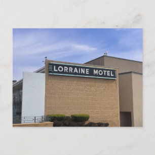 Lorraine Motel Schild Postkarte