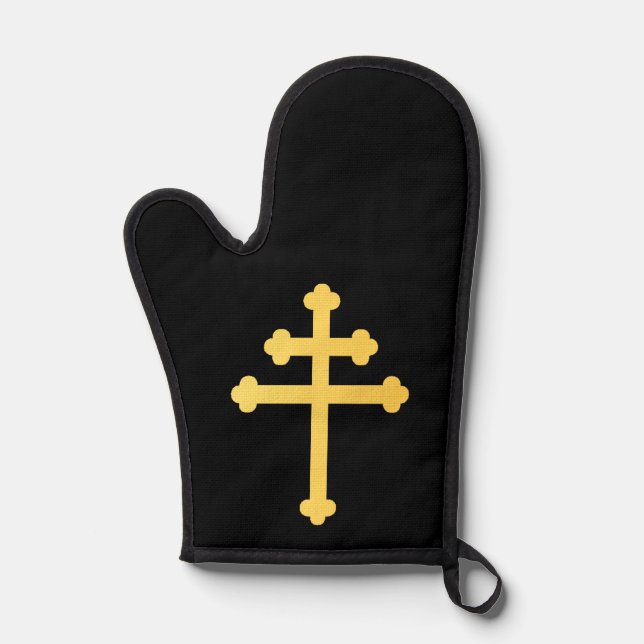 Lorrainekreuz Ofenhandschuh (Vorderseite)