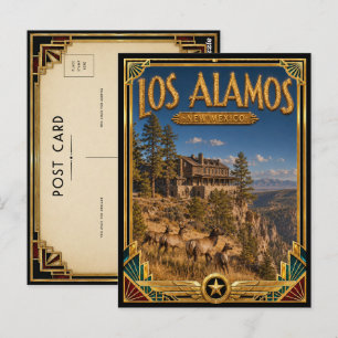 Los Alamos New Mexico Vintage Art Deco Golden Age Postkarte
