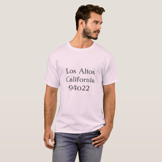LOs Altos California 94022 einfache Stadt Name und T-Shirt (Vorne ganz)