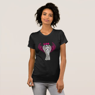 LOS Angel Wings Statue Design Pink & Gray Ästhetik T-Shirt