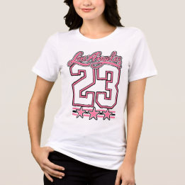 Los Angeles 23 Pink Girl Ästhetik T-Shirt Design Tri-Blend Shirt