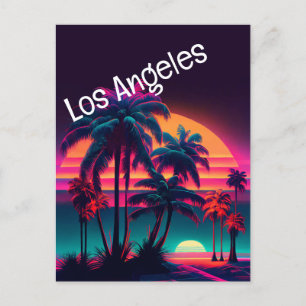 Los Angeles 80er Vibe Postkarte