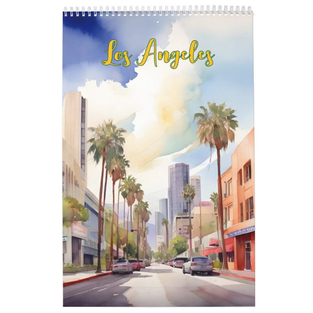 Los Angeles Aquarellkunst Kalender (Titelbild)
