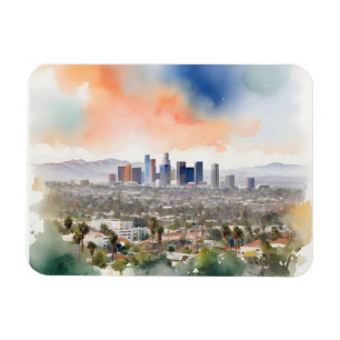 Los Angeles Aquarellkunst Magnet