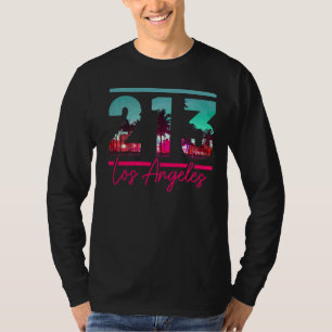 Los Angeles Area Code 213 La Vintag California Re T-Shirt