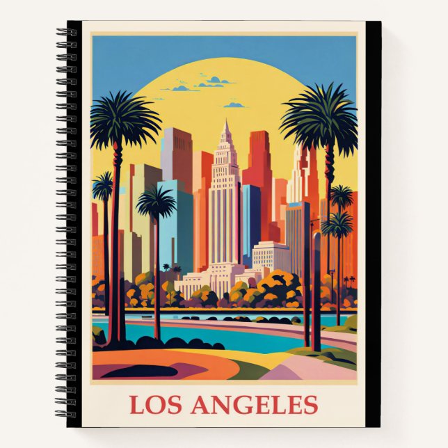 Los Angeles, Art Deco Illustration, Notizbuch (Vorderseite)